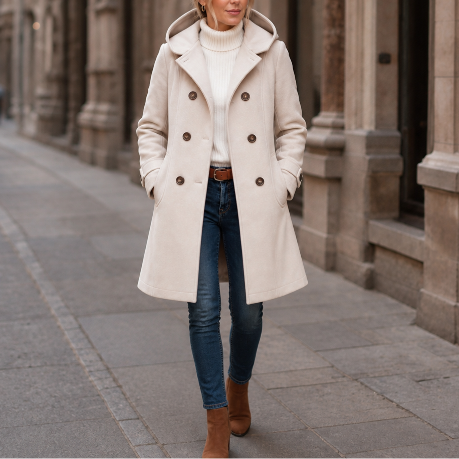 Mayfield Hooded Peacoat - Women's Double Breasted Coat