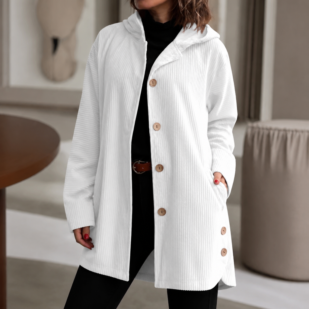 Corduvie Corduroy Overshirt - Women's Hooded Cord Shacket