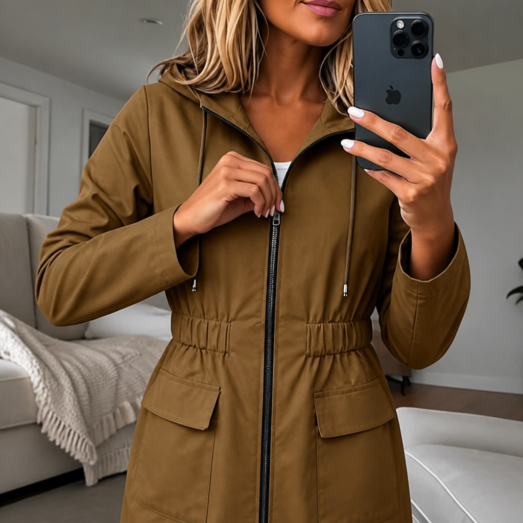 Rainfelle Rain Jacket - Drawstring Waist Women's Coat