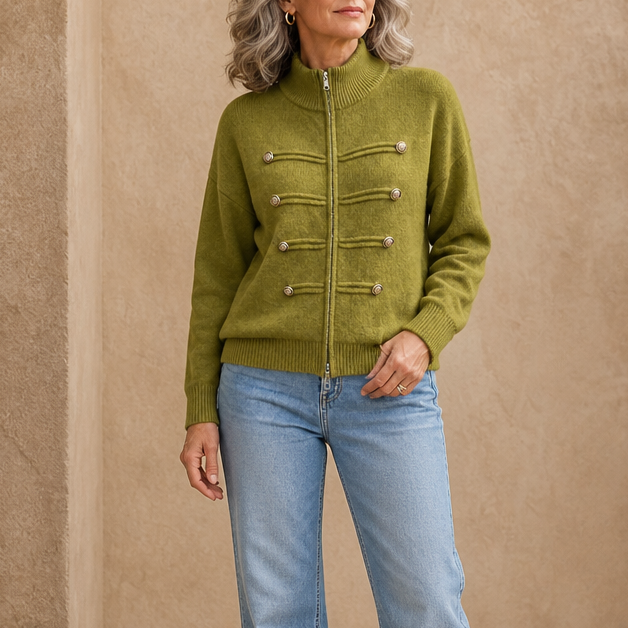 Zipelle Two-Way Zip Cardigan - Women's Sweater Jacket