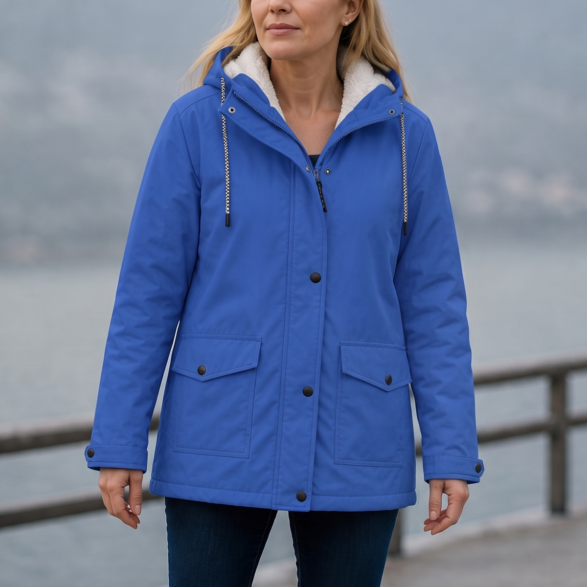Windloft Windproof Hooded Jacket - Women's Fleece-Lined