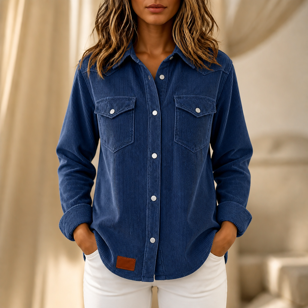 Ribwell Ribbed Knit Shacket - Women's Button Front Shirt