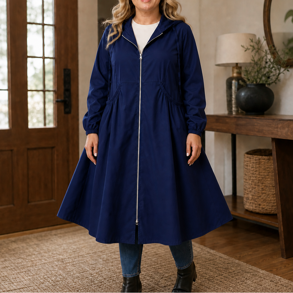Rainbella Peplum Rain Jacket - Women's Flared Hem Raincoat
