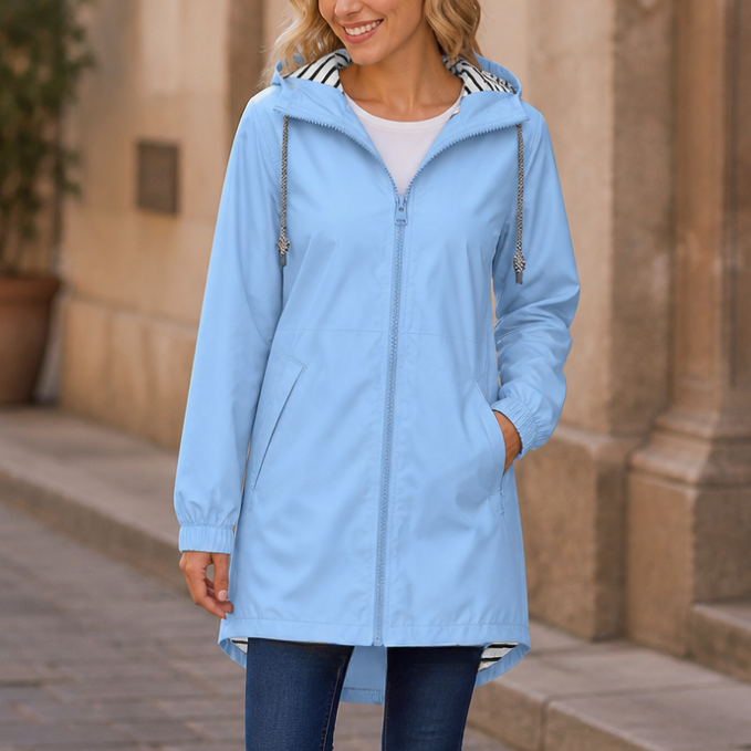 Rainfell Hooded Rain Jacket - Women's Packable Raincoat