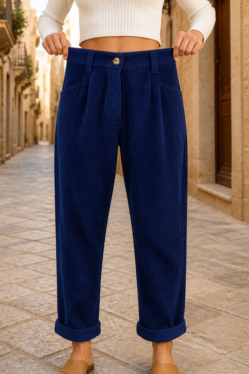 Linelle Pleated Trousers - Women's Wide Leg Trousers
