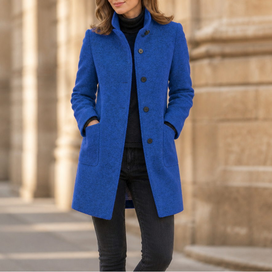 Vintelle Stand Collar Coat - Vintage-Style Women's Coat