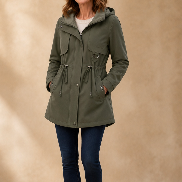 Midluna Mid-Length Parka - Women's Adjustable Waist Coat