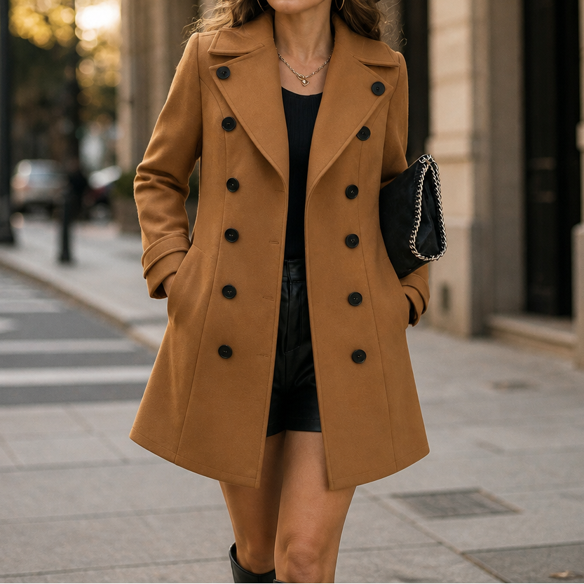 Overcoat & Co. Double-Breasted Coat - Women's Wool Blend