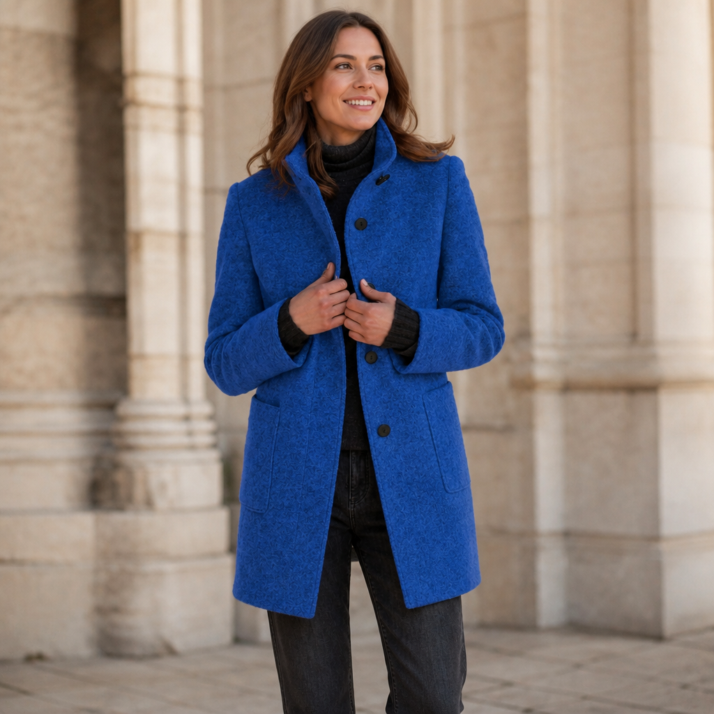 Standelle Stand Collar Coat - Button Front Women's Coat