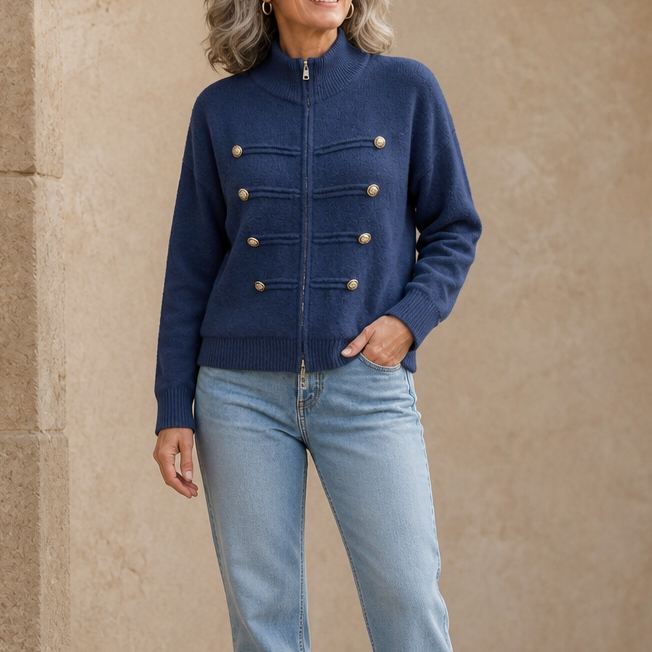 Zipelle Two-Way Zip Cardigan - Women's Sweater Jacket