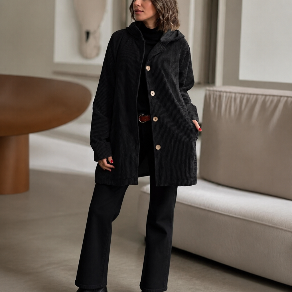Corduvie Corduroy Overshirt - Women's Hooded Cord Shacket