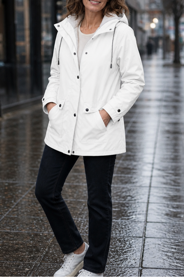 Windloft Plush-Lined Jacket - Hooded Women's Rain Coat