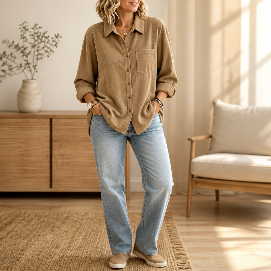 Cordelle Corduroy Shirt Jacket - Button Women's Shacket