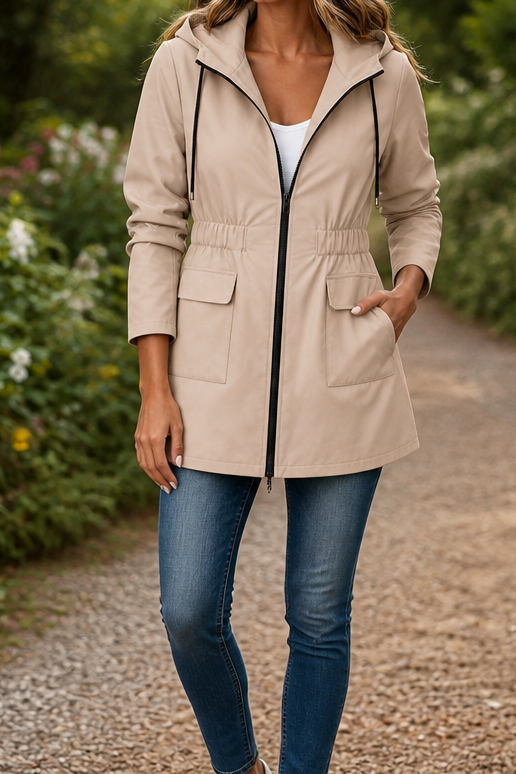 Rainfelle Rain Jacket - Drawstring Waist Women's Coat