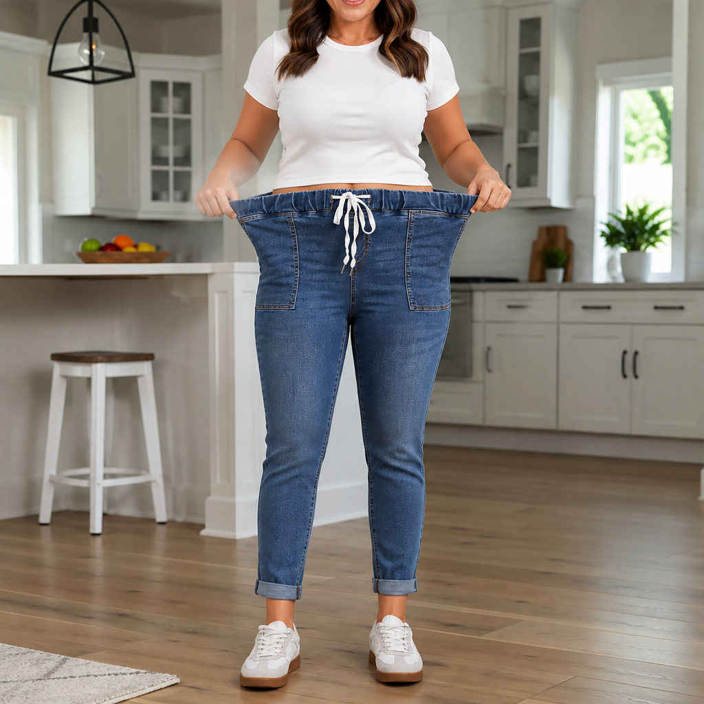 Trouver Denim Joggers - Drawstring Tapered Women's Jeans