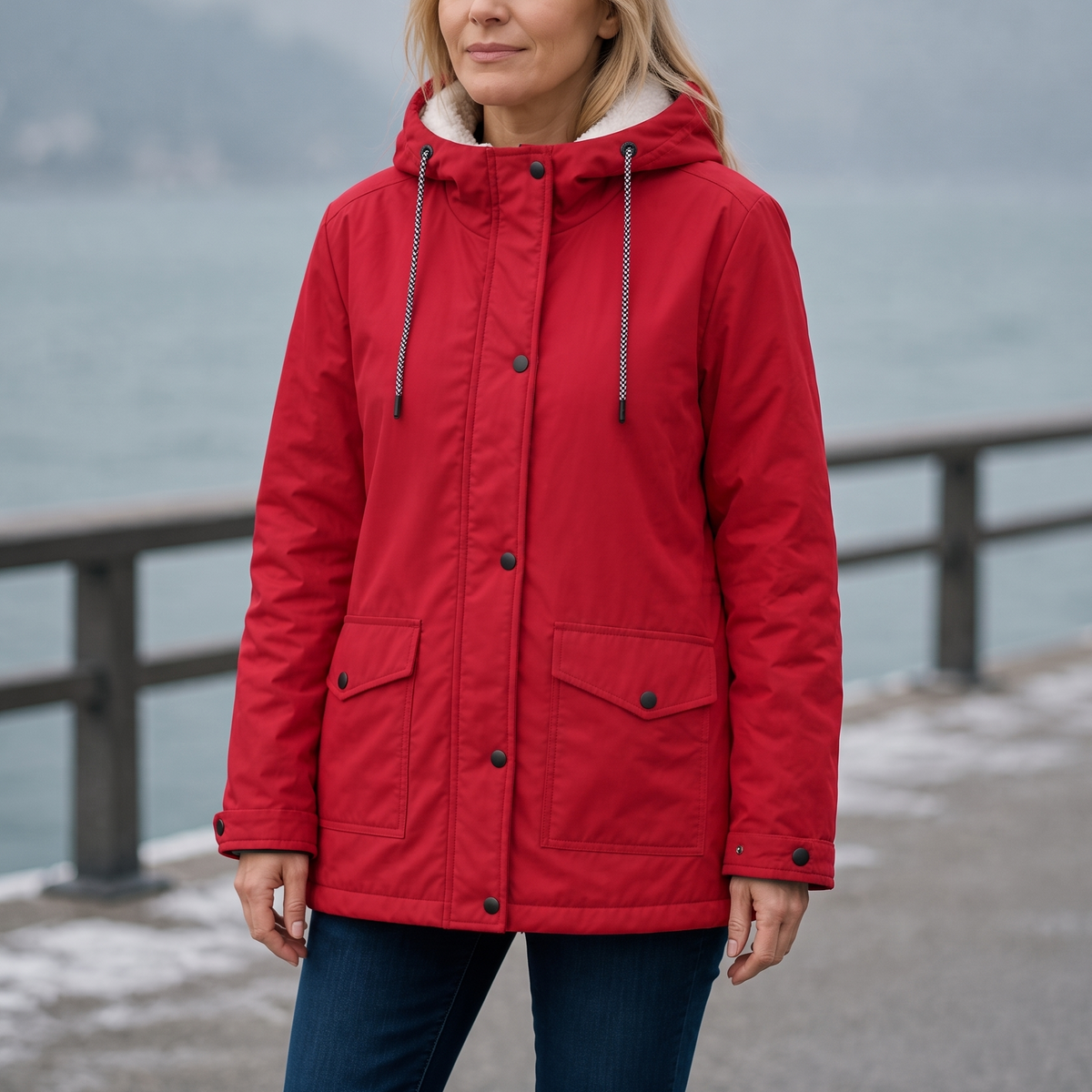Windloft Windproof Hooded Jacket - Women's Fleece-Lined
