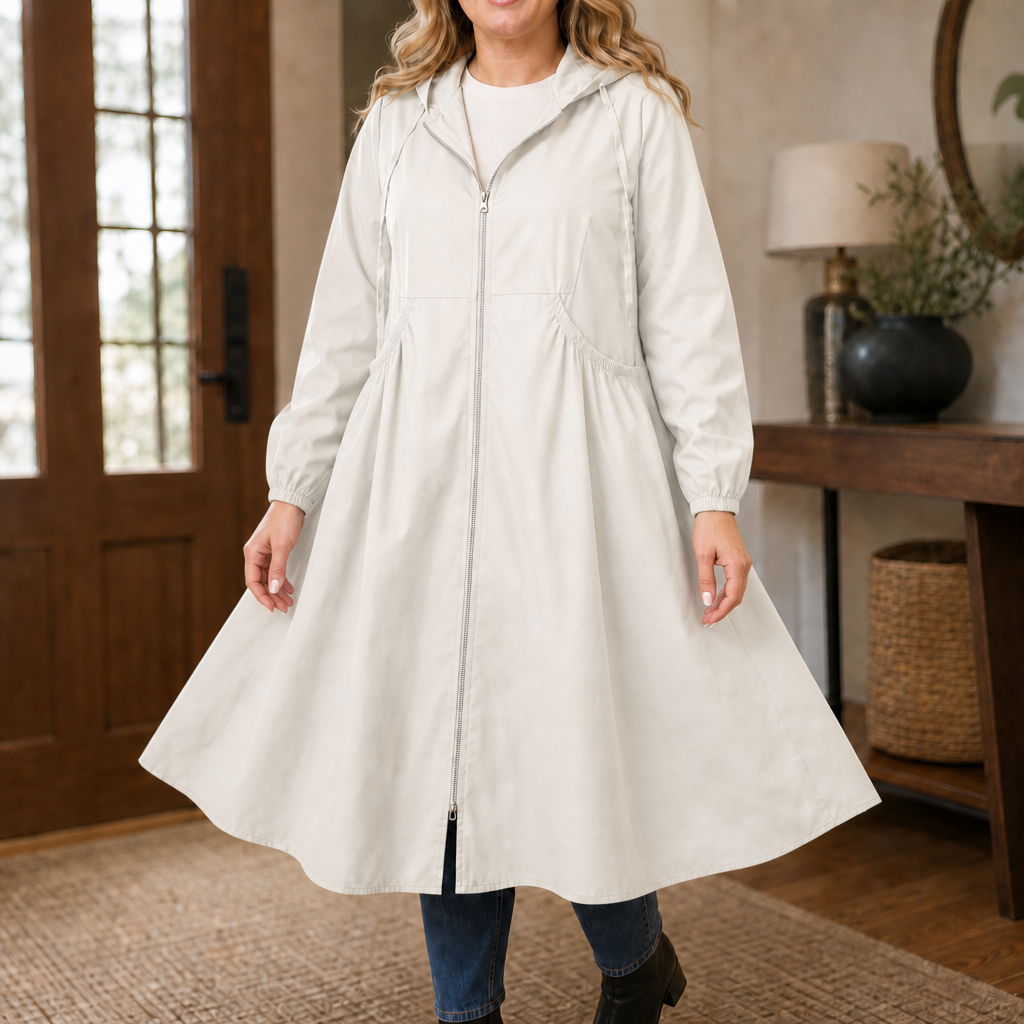 Rainbella Peplum Rain Jacket - Women's Flared Hem Raincoat
