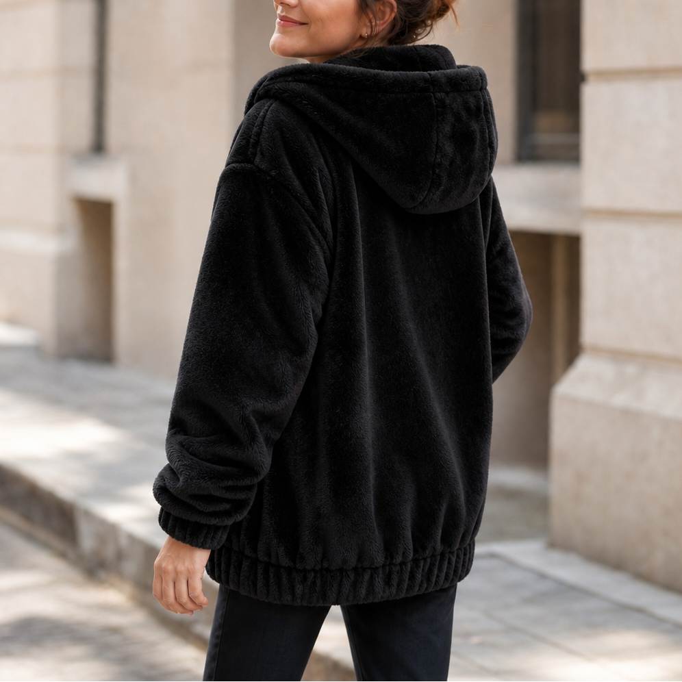 Cozyline Plush-Lined Gilet - Hooded Women's Pocket Vest