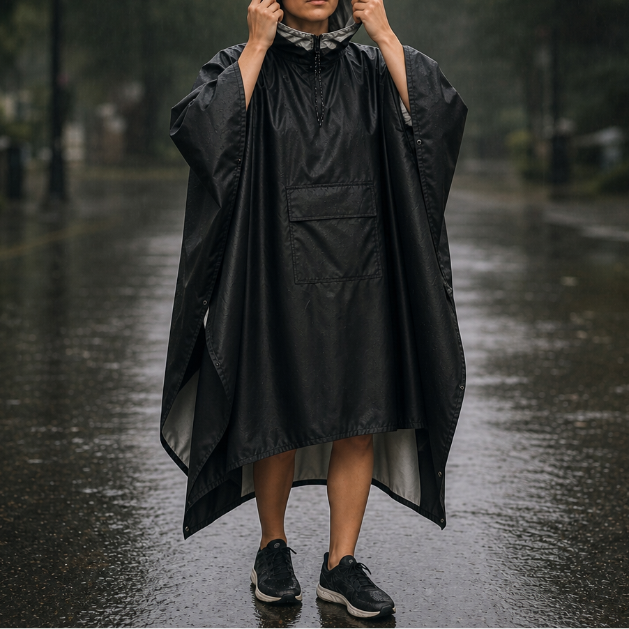 Zipdri Packable Rain Poncho - Women's Full-Zip Hooded
