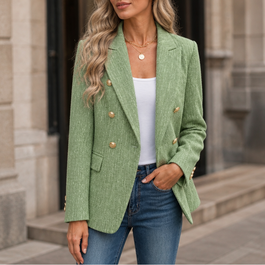Structa Double-Breasted Blazer - Slim Fit Women's Blazer