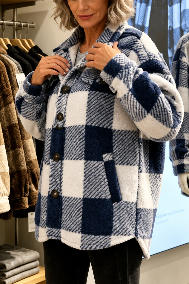 Wearbella Checked Overshirt Jacket - Women's Button Shacket