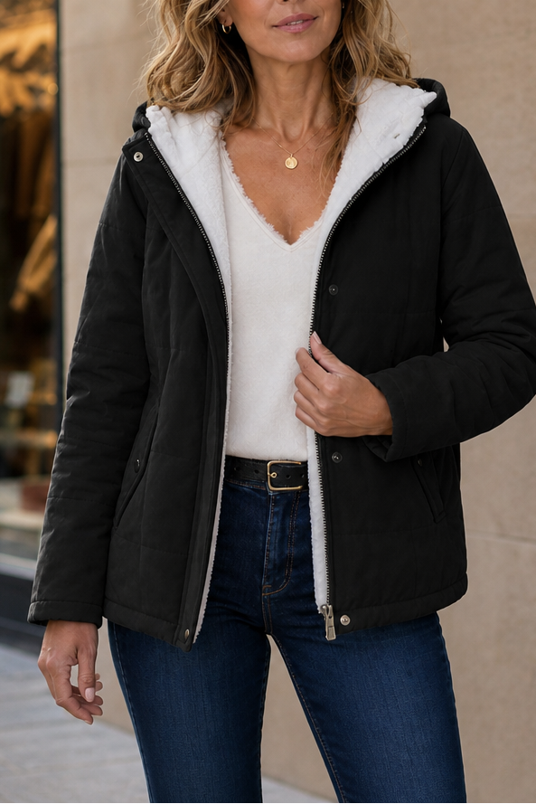 Coldbourne Hooded Puffer Jacket - Women's Thick Padded Coat