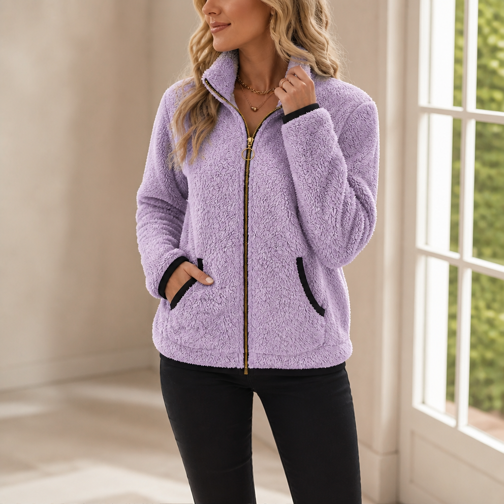 Cozyline Fleece Zip Jacket - Double-Layer Women's Jacket