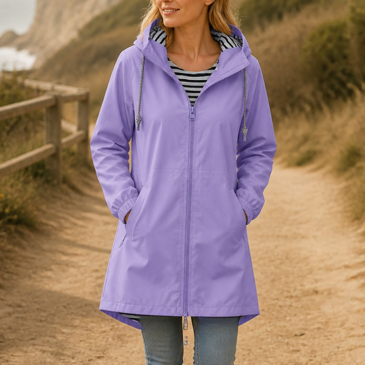 Rainfell Hooded Rain Jacket - Women's Packable Raincoat