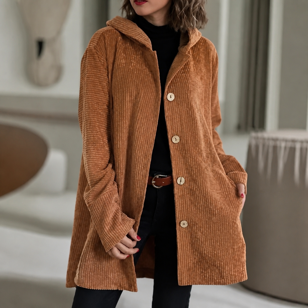 Corduvie Corduroy Overshirt - Women's Hooded Cord Shacket