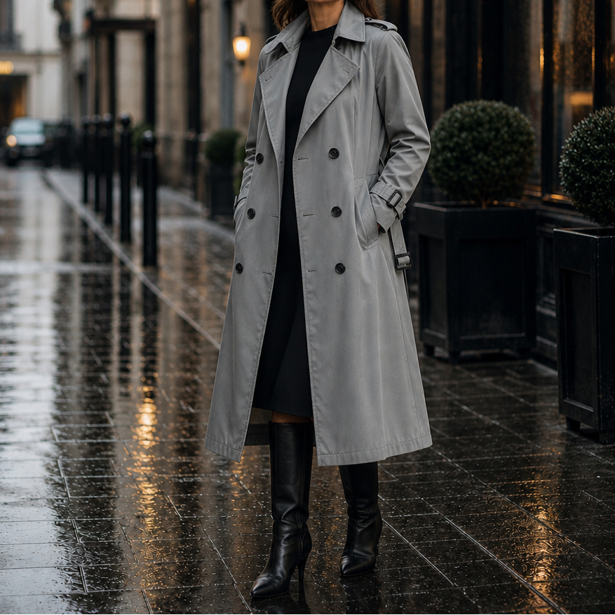 Mayfield Long Trench Coat - Women's Double-Breasted Coat