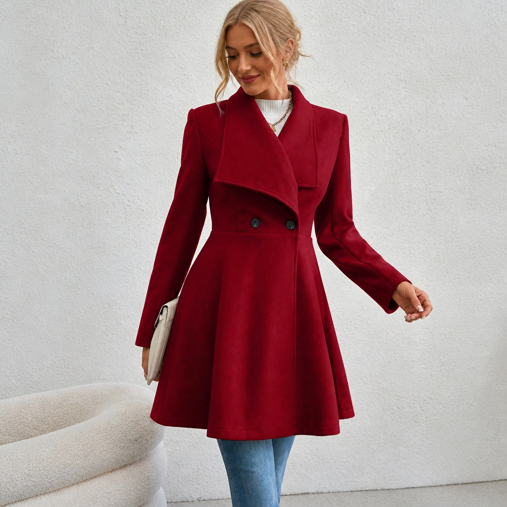Elowen A Line Overcoat - Women's Double Breasted Coat