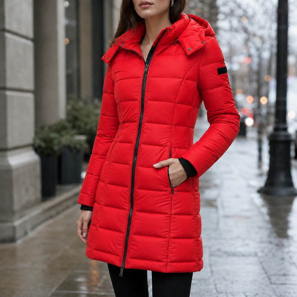 Wearbella Puffer Jacket - Women's Mid Length Hooded Puffer