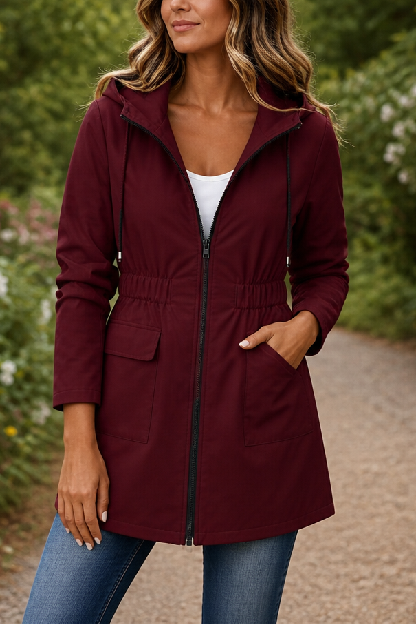 Rainfelle Rain Jacket - Drawstring Waist Women's Coat