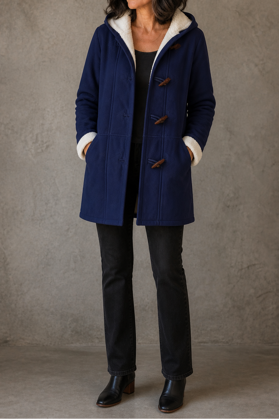Suedeluxe Faux Suede Coat - Hooded Plush Lined Women's Coat