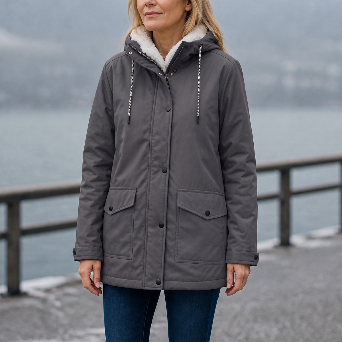 Windloft Windproof Hooded Jacket - Women's Fleece-Lined