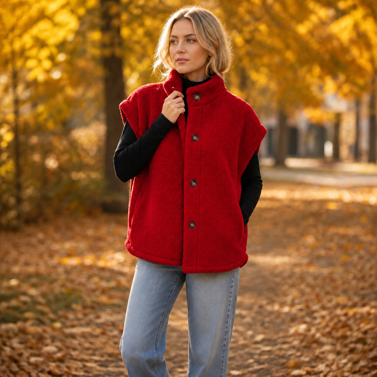 Hearth & Hush Sherpa Gilet - Fleece-Look Women's Vest