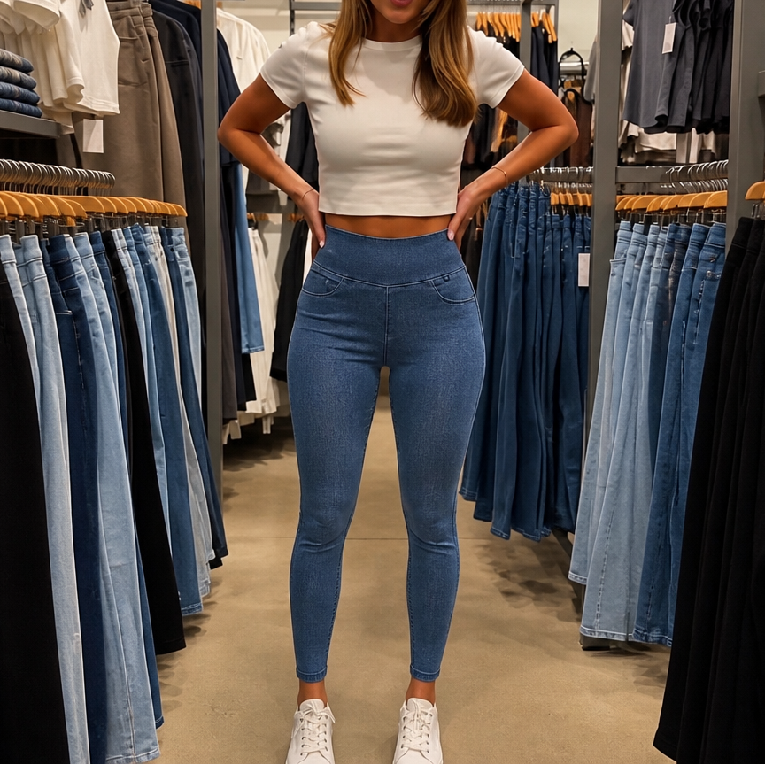 Wearbella Jeggings - High Waist Denim Look Women's Leggings
