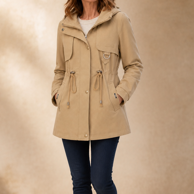 Midluna Mid-Length Parka - Women's Adjustable Waist Coat
