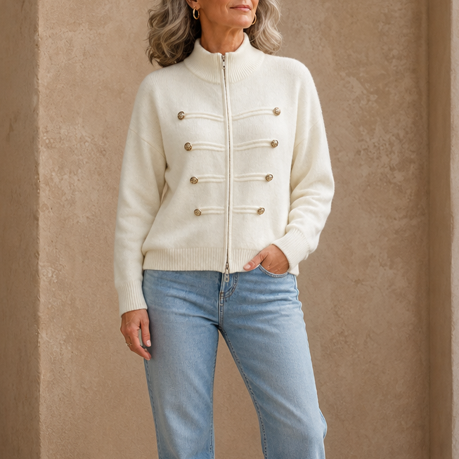 Zipelle Two-Way Zip Cardigan - Women's Sweater Jacket