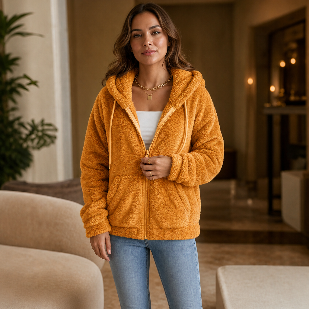 Cloudhug Hooded Plush Zip-Up Jacket - Women's Fleece Jacket