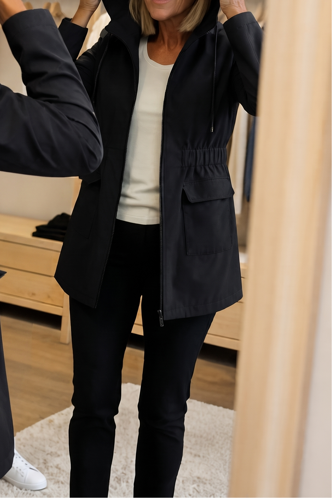 Rainfelle Rain Jacket - Drawstring Waist Women's Coat