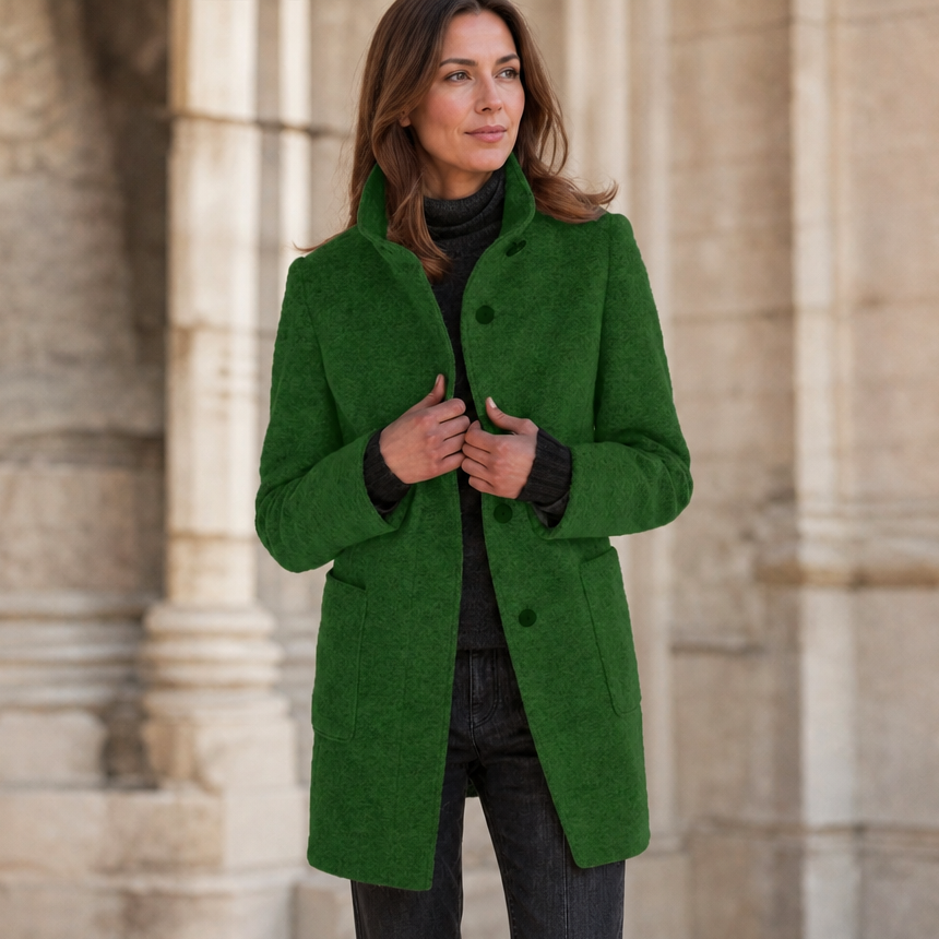 Standelle Stand Collar Coat - Button Front Women's Coat