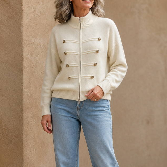 Zipelle Two-Way Zip Cardigan - Women's Sweater Jacket
