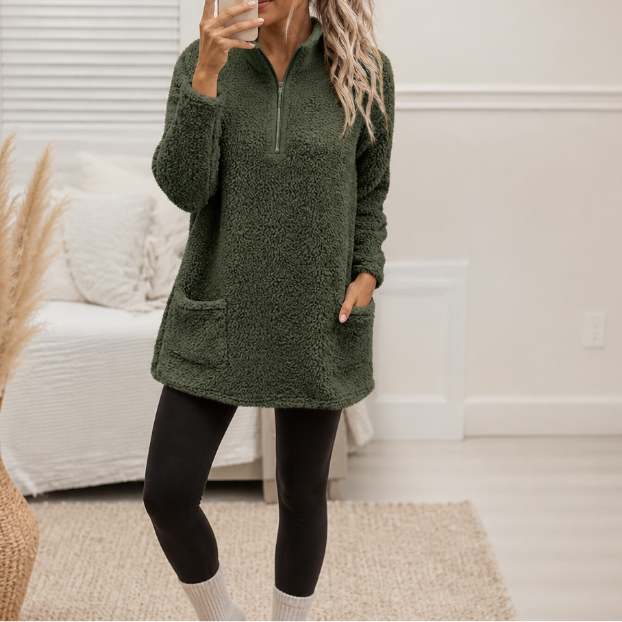 Wearlyn Half-Zip Sherpa Fleece - Women's Longline Pullover