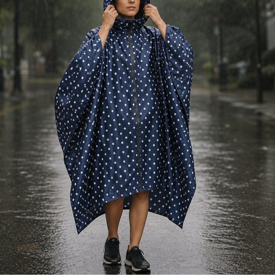 Zipdri Packable Rain Poncho - Women's Full-Zip Hooded