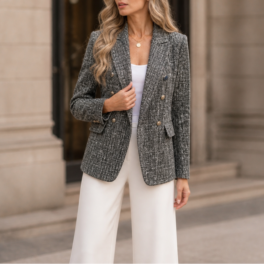Structa Double-Breasted Blazer - Slim Fit Women's Blazer