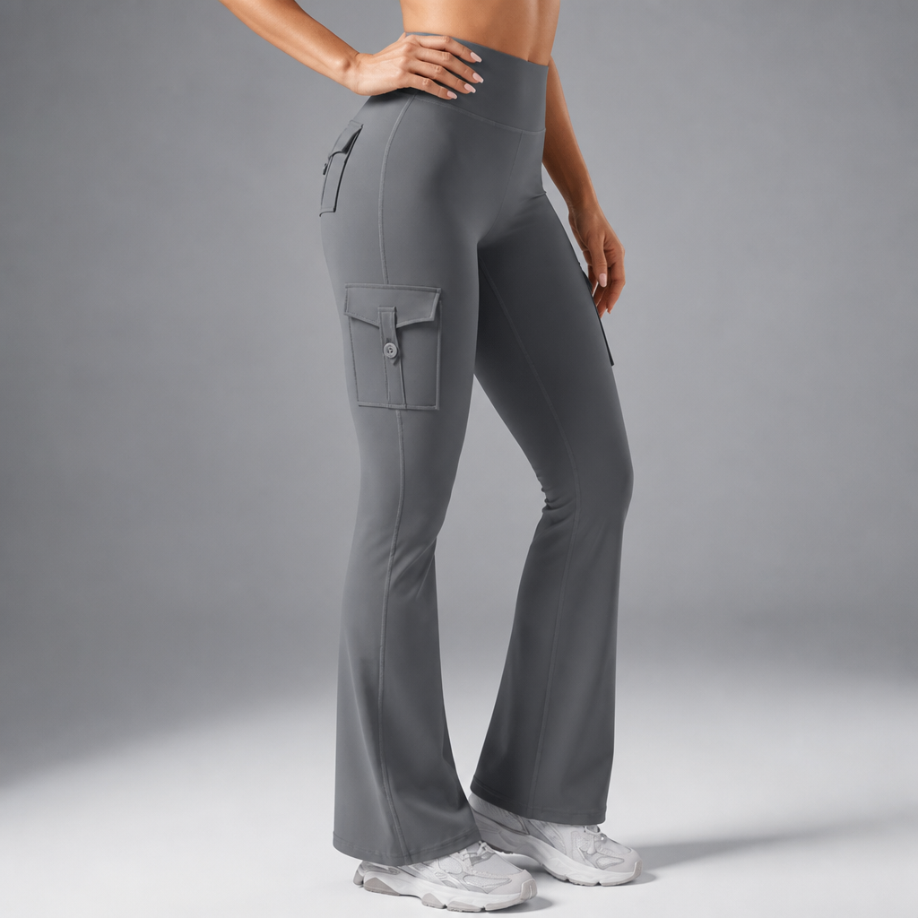 Curvana Flare Leggings - Ruched Cargo Women's Leggings