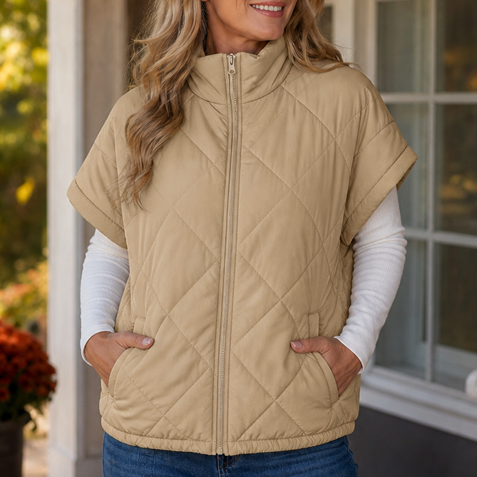 Quilta Diamond-Quilted Gilet - Relaxed Fit Women's Vest
