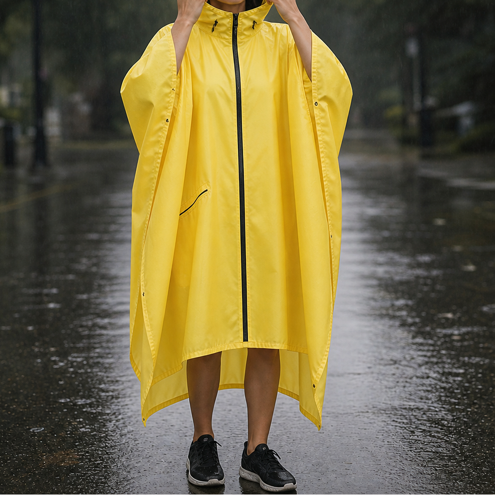 Zipdri Packable Rain Poncho - Women's Full-Zip Hooded