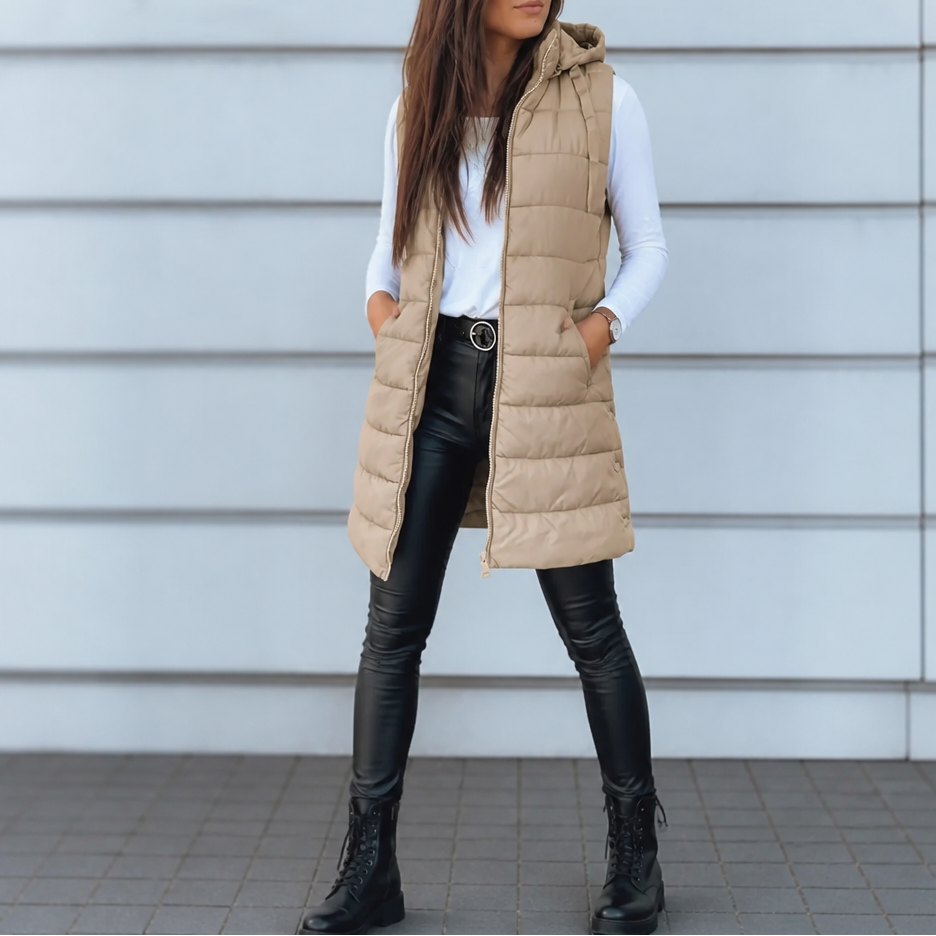 Wearbella Longline Puffer Vest - Women's Zip Up Gilet